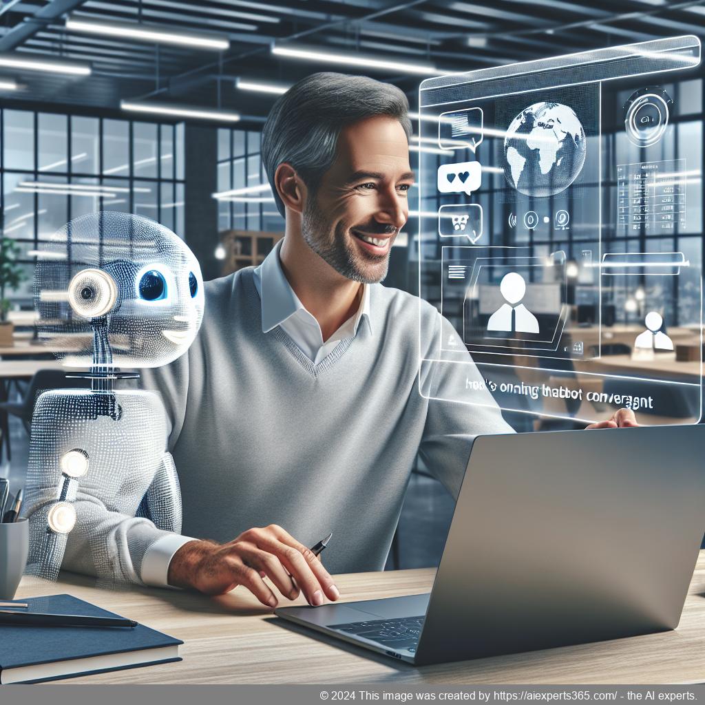 A visual representation of a friendly AI-driven chatbot assisting users on a WordPress website.