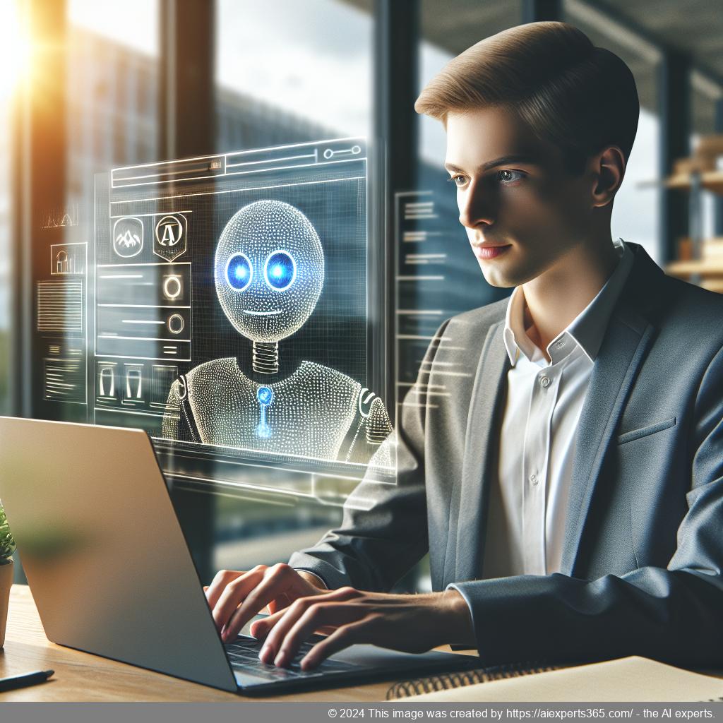 Ailisha's AI Chatbot interface displayed on a laptop screen showcasing user-friendly design elements suitable for WordPress websites.