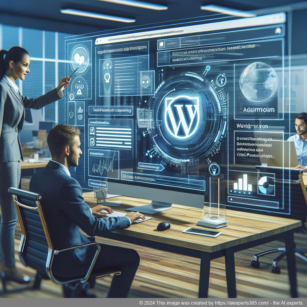 A professional-looking WordPress site featuring an interactive ChatGPT chatbot interface assisting customers with inquiries.