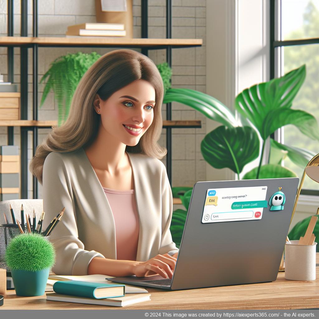 A visual representation of a user interacting with a WordPress website powered by an AI-driven chatbot plugin for enhanced customer support.