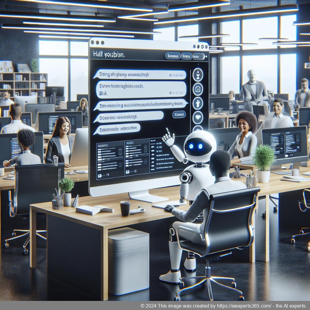 A visual representation of enhanced customer interactions using the WordPress ChatGPT Chatbot Plugin showcasing AI-driven chatbots engaging users on a website.