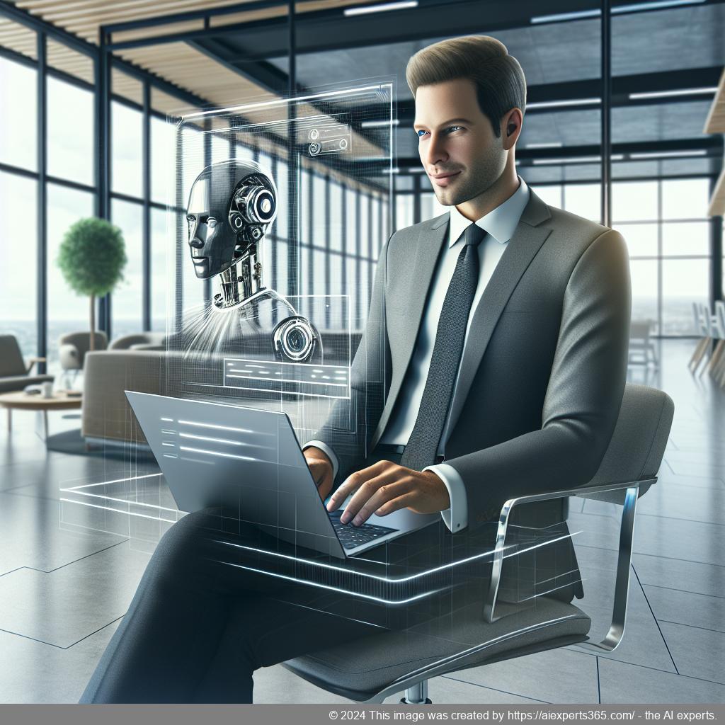 A visual representation of a person interacting with a chatbot on a computer screen showcasing the WordPress ChatGPT chatbot plugin.