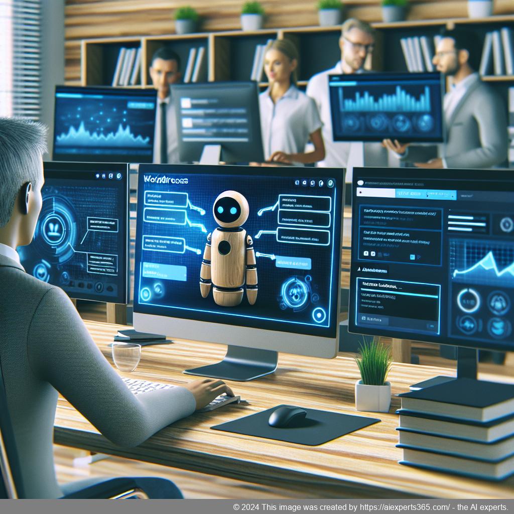 Illustration showcasing the functionalities of the WordPress ChatGPT Chatbot Plugin in enhancing customer engagement through AI technology.