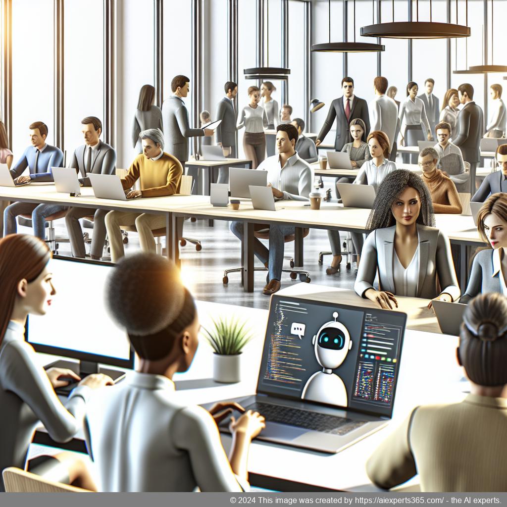 A visually engaging representation of a modern website featuring a responsive design showcasing Ailisha's AI Chatbot interacting with users.