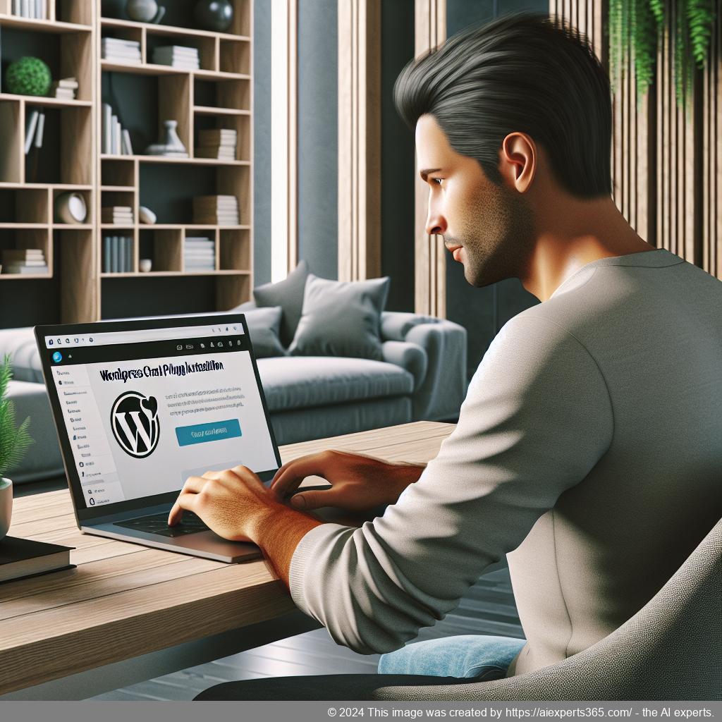A user-friendly interface showcasing the installation process of a WordPress chat plugin on a computer screen.