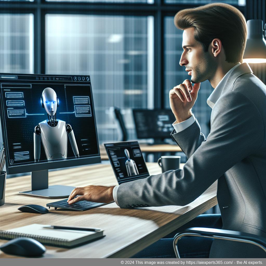 A person interacting with an AI-driven chatbot on a laptop screen showcasing effective use of a WordPress chat plugin.