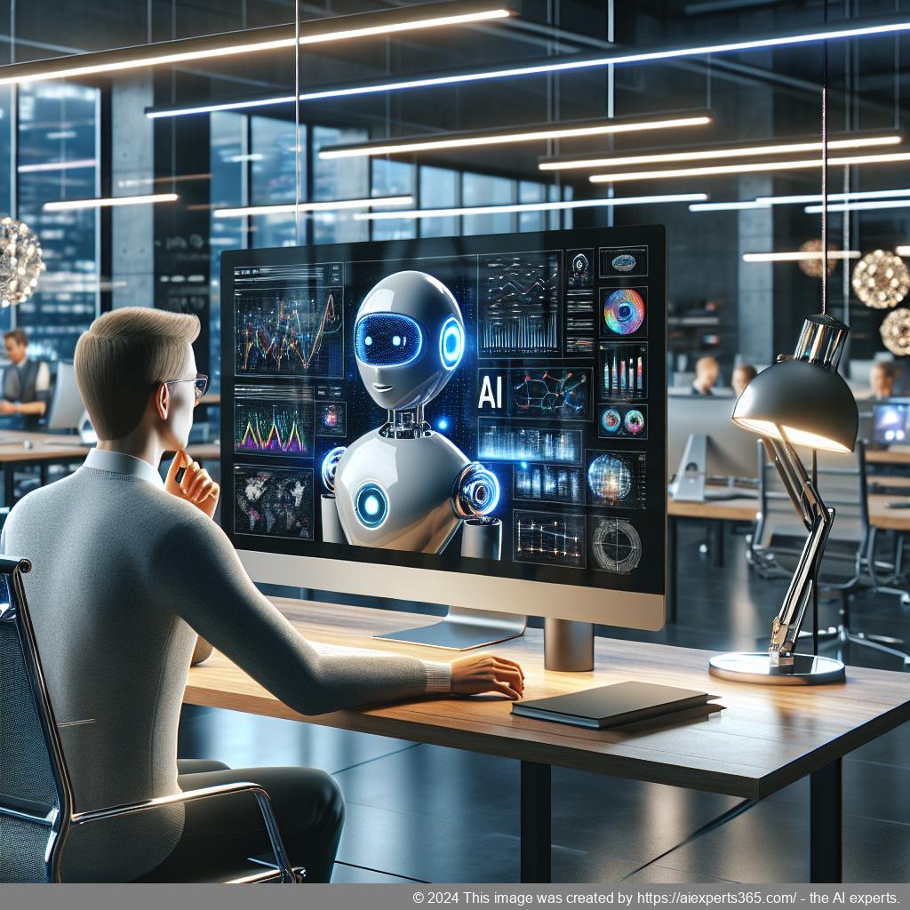 A visual representation of a user interacting with a friendly AI Chatbot on a WordPress website interface.