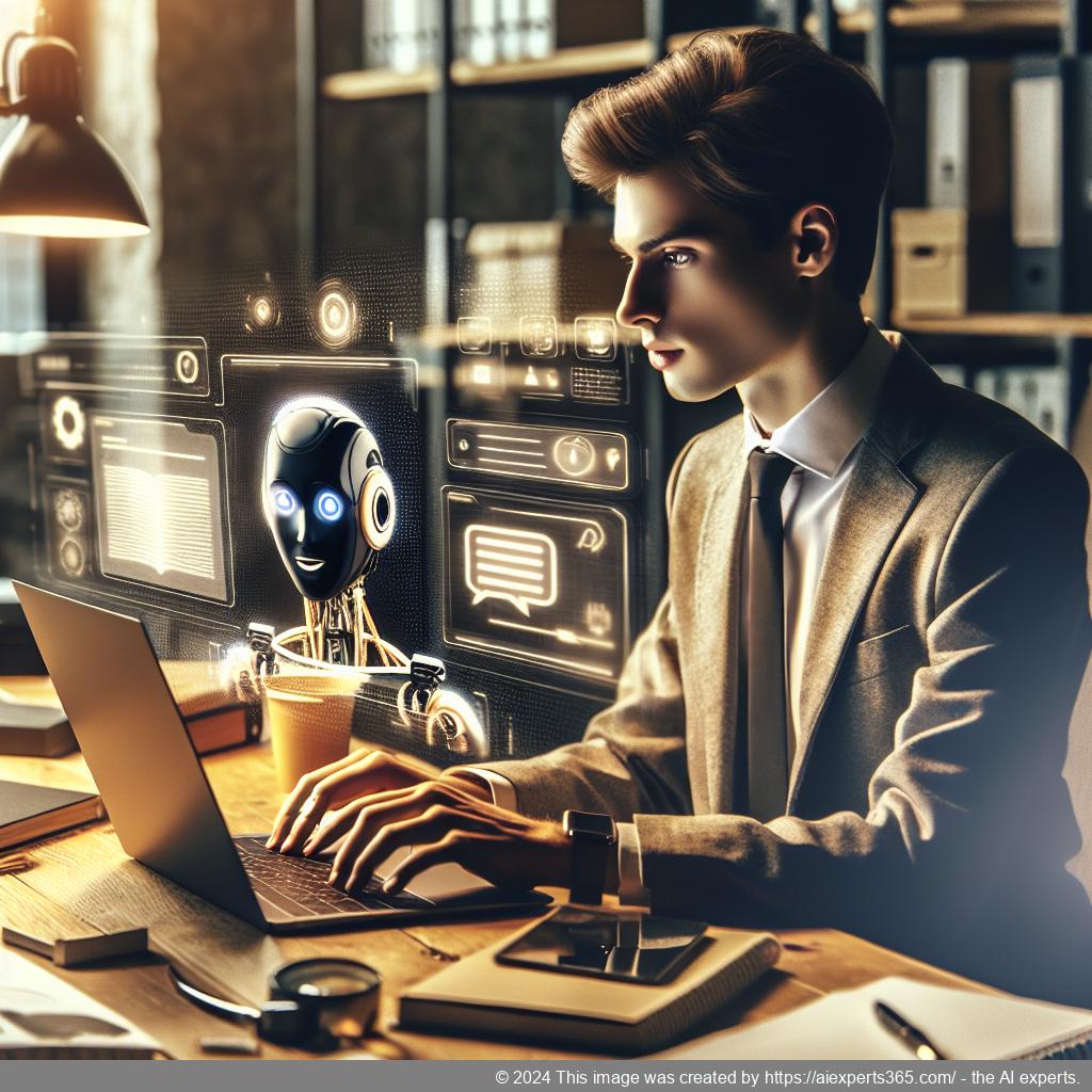 Ailisha's AI Chatbot interface displayed on a laptop screen showcasing its user-friendly design for enhancing customer service.