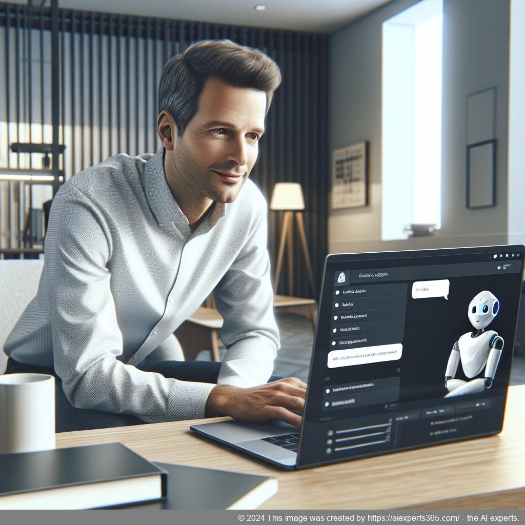 A visual representation of an AI-powered WordPress chatbot interacting with users on a website interface.