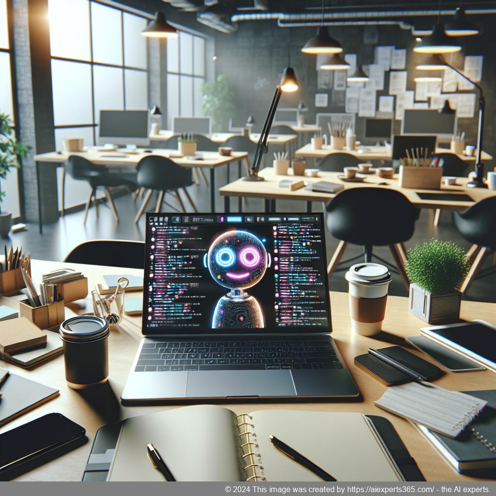 Ailisha's AI Chatbot interface displayed on a modern laptop screen showcasing its features designed for enhancing customer engagement on WordPress sites.