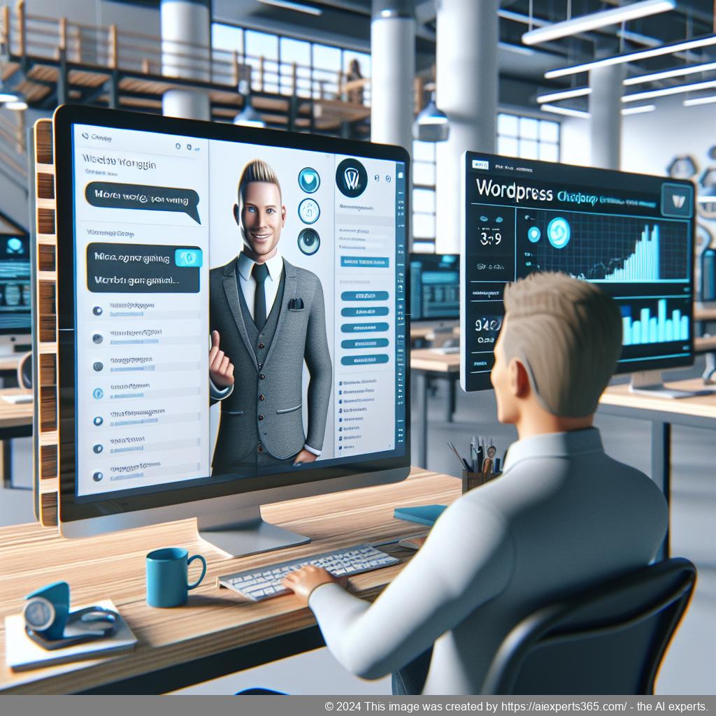 A visual representation of a WordPress ChatGPT chatbot interface showcasing its features for enhancing customer engagement through AI technology.