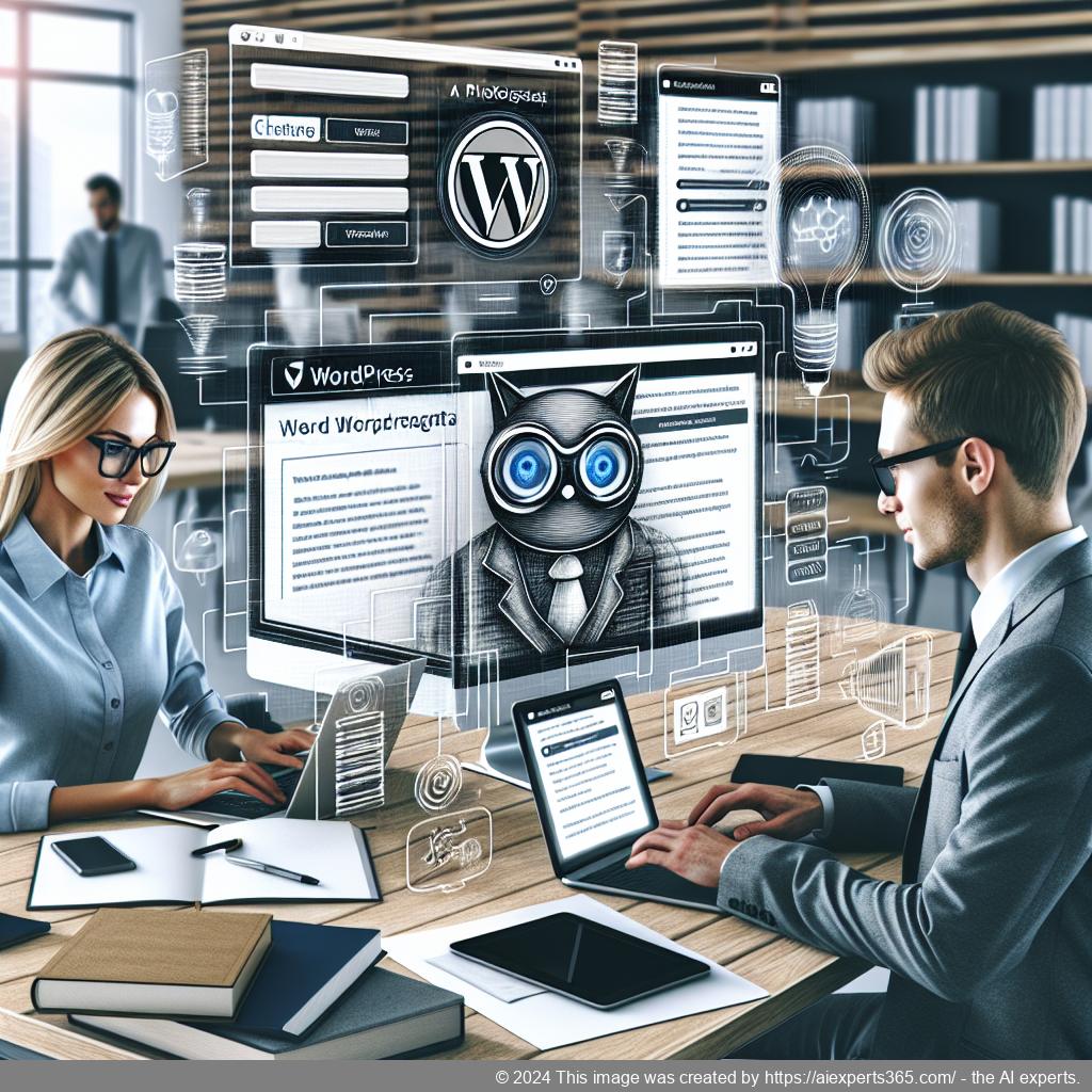 A visual representation of a WordPress ChatGPT chatbot interacting with users on a website.