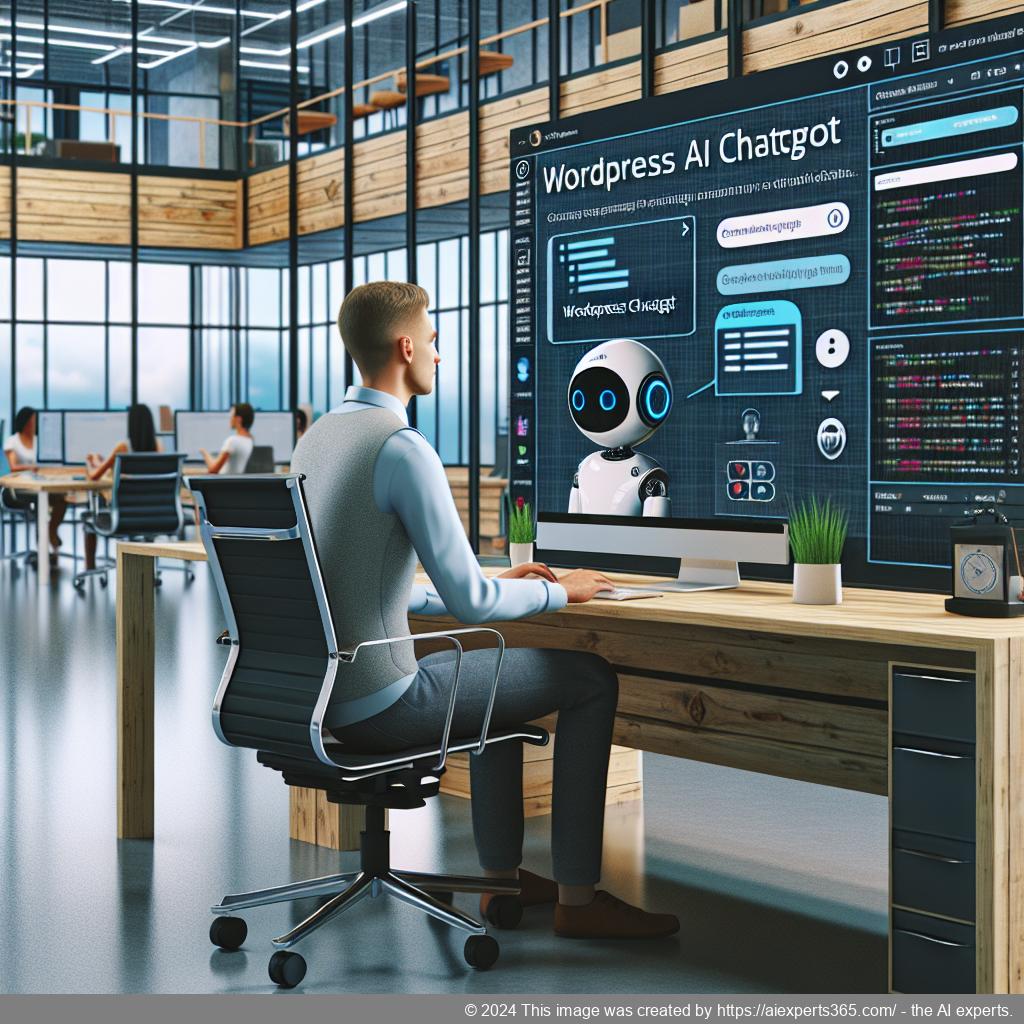 A visual representation of the WordPress ChatGPT Chatbot Plugin showcasing its interface providing real-time customer support.