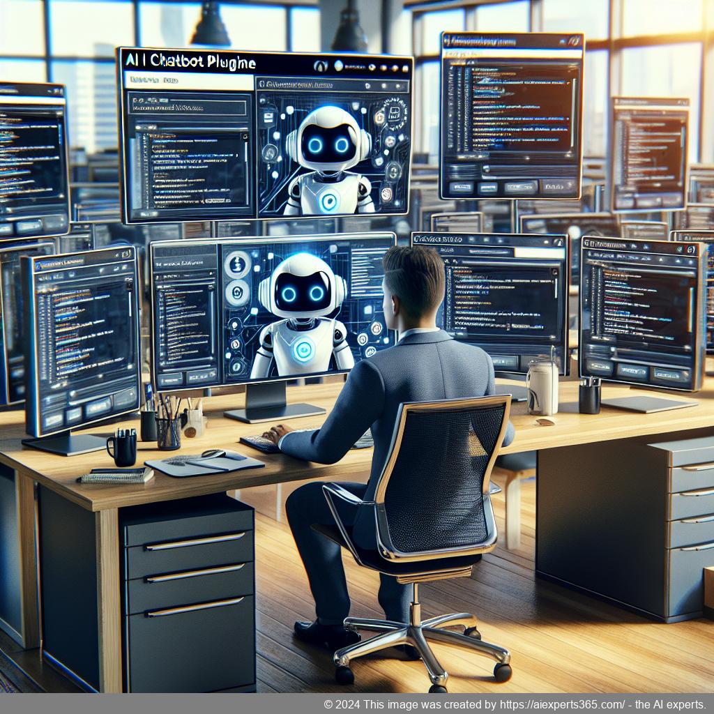 Ailisha's AI Chatbot Plugin on a computer screen showcasing its interface designed for enhanced customer support on WordPress websites.