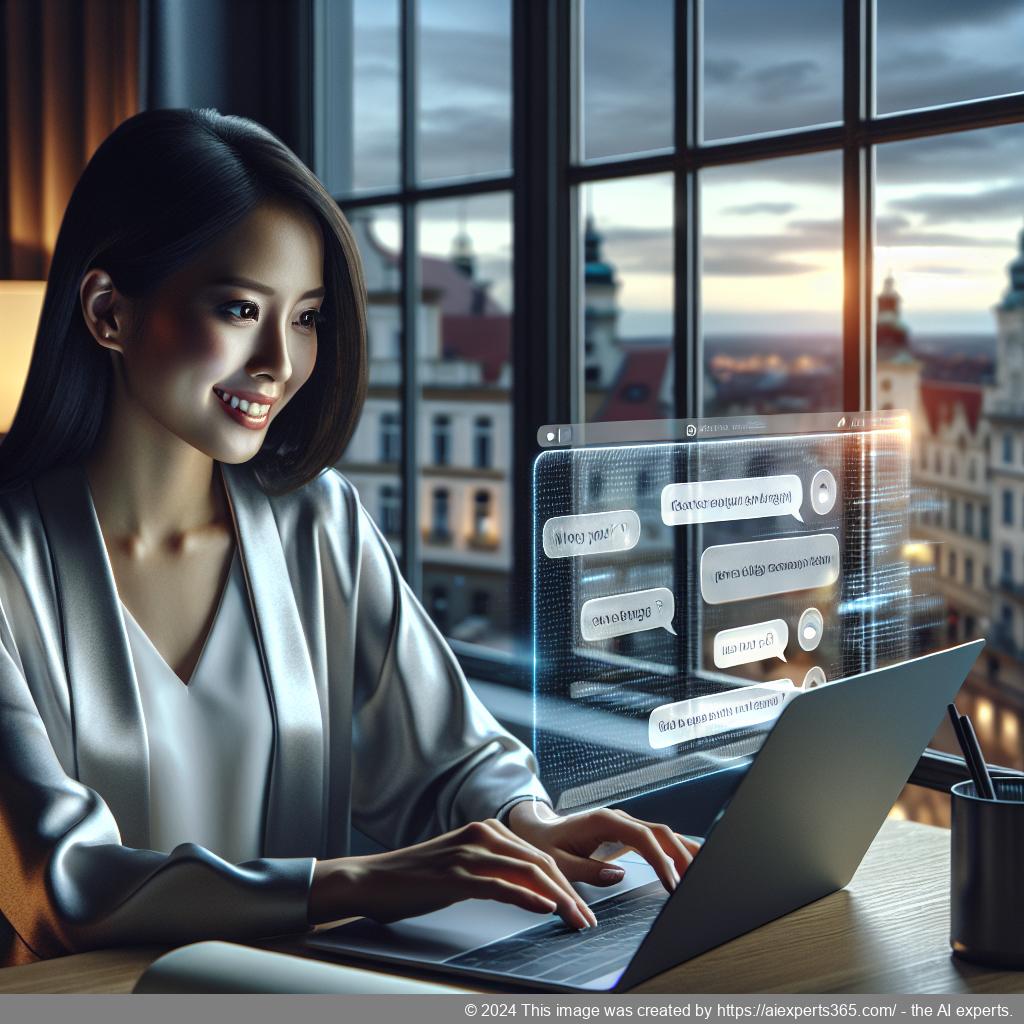 A visual representation of a modern WordPress website featuring an interactive AI-powered chatbot interface designed for enhanced user engagement.