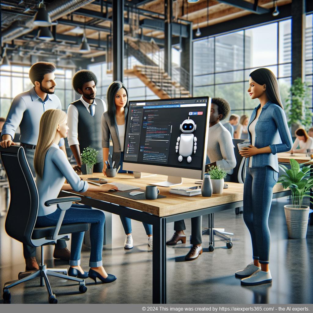 A visual representation of a modern business utilizing an advanced WordPress chatbot solution for enhanced customer interaction.