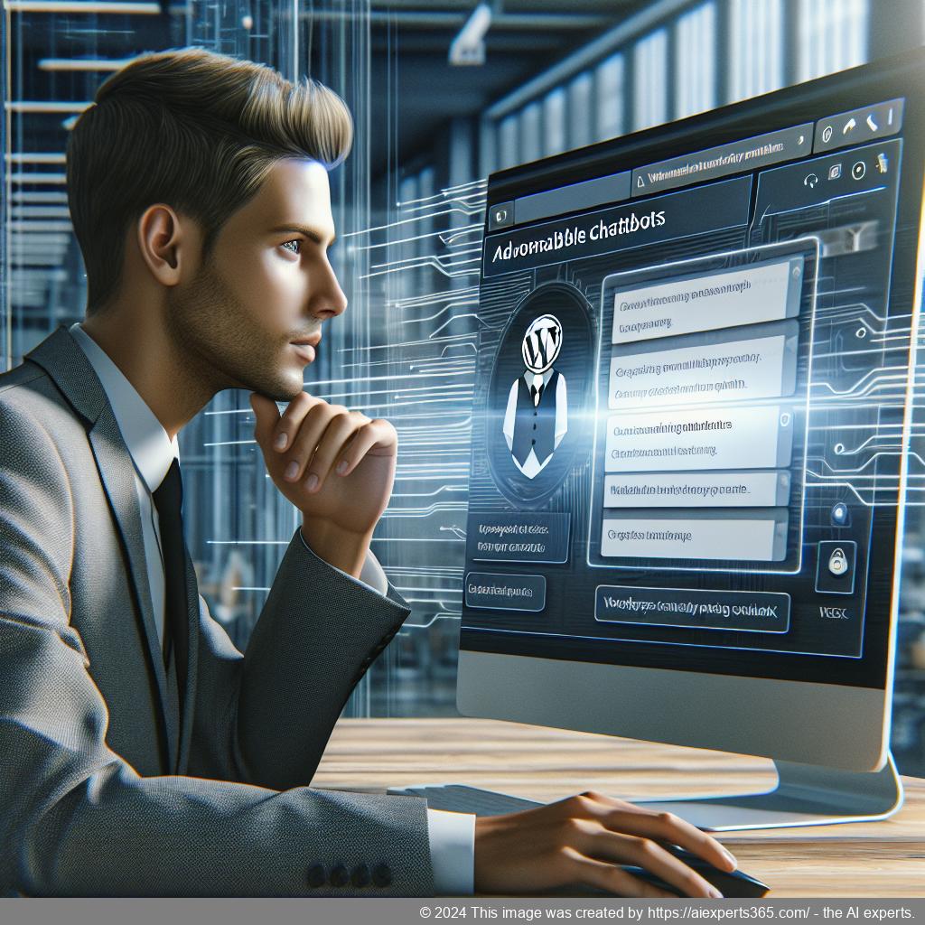 A customizable WordPress chatbot interface showcasing various interaction options tailored for enhanced customer engagement.