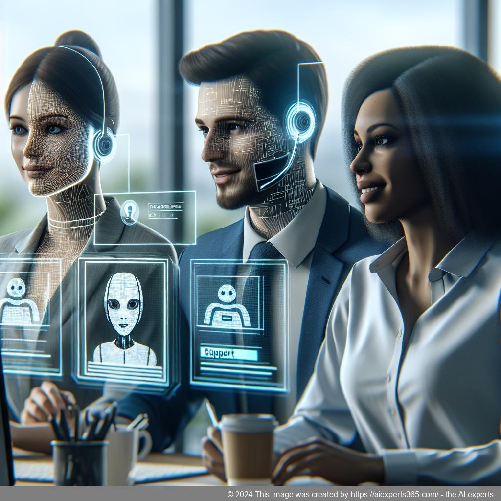 An illustration showcasing various departments interacting through a multi-department chatbot solution for enhanced communication.