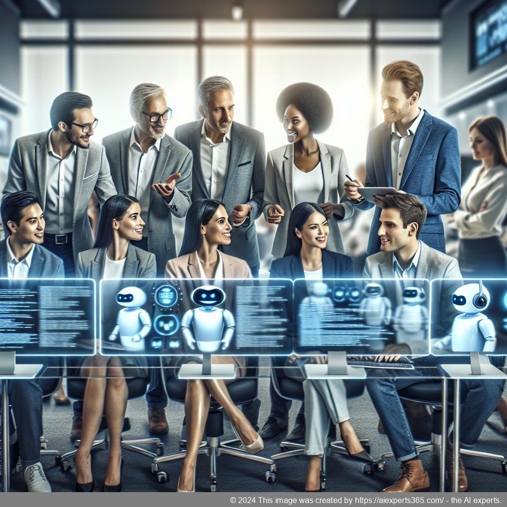 A visual representation of a multi-department chatbot interface showcasing seamless integration across various business functions.