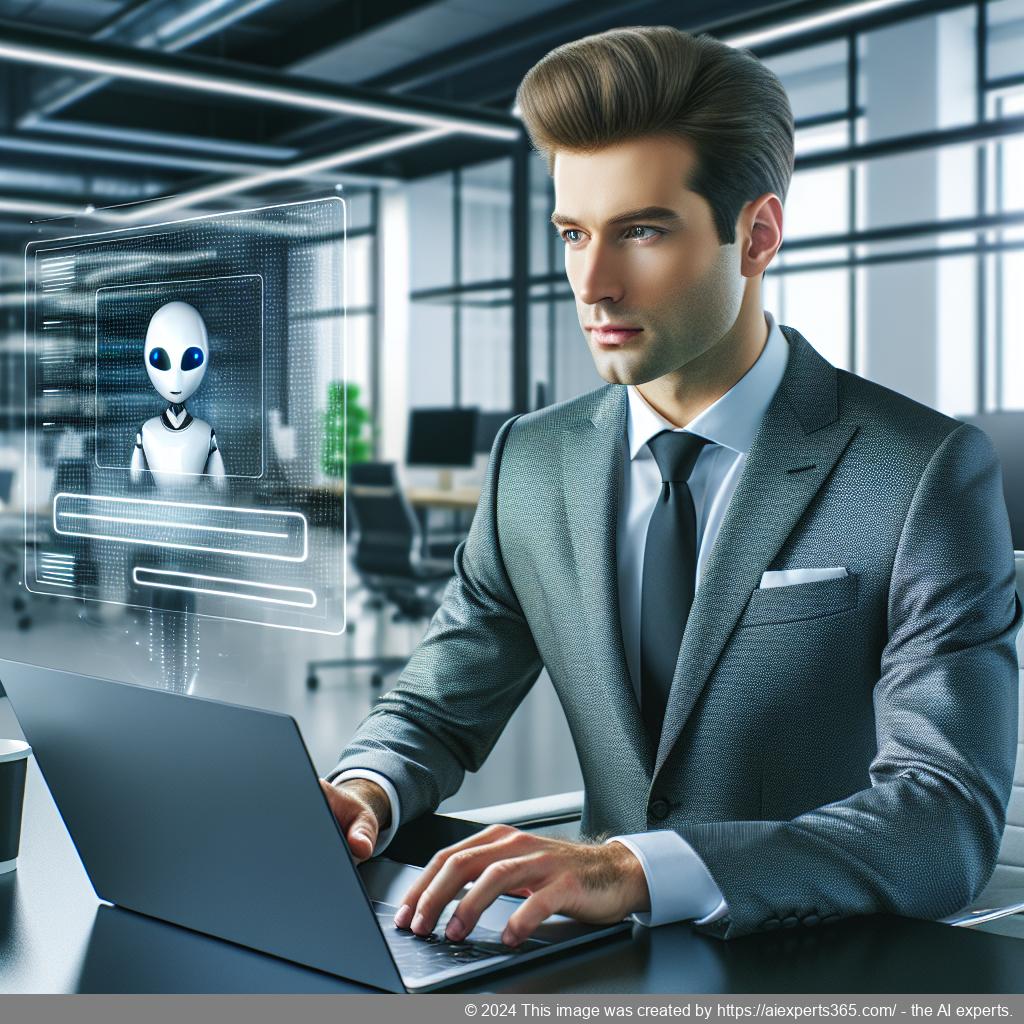 A visual representation of a user interacting with an AI-driven chat plugin on a WordPress website, showcasing enhanced customer engagement.