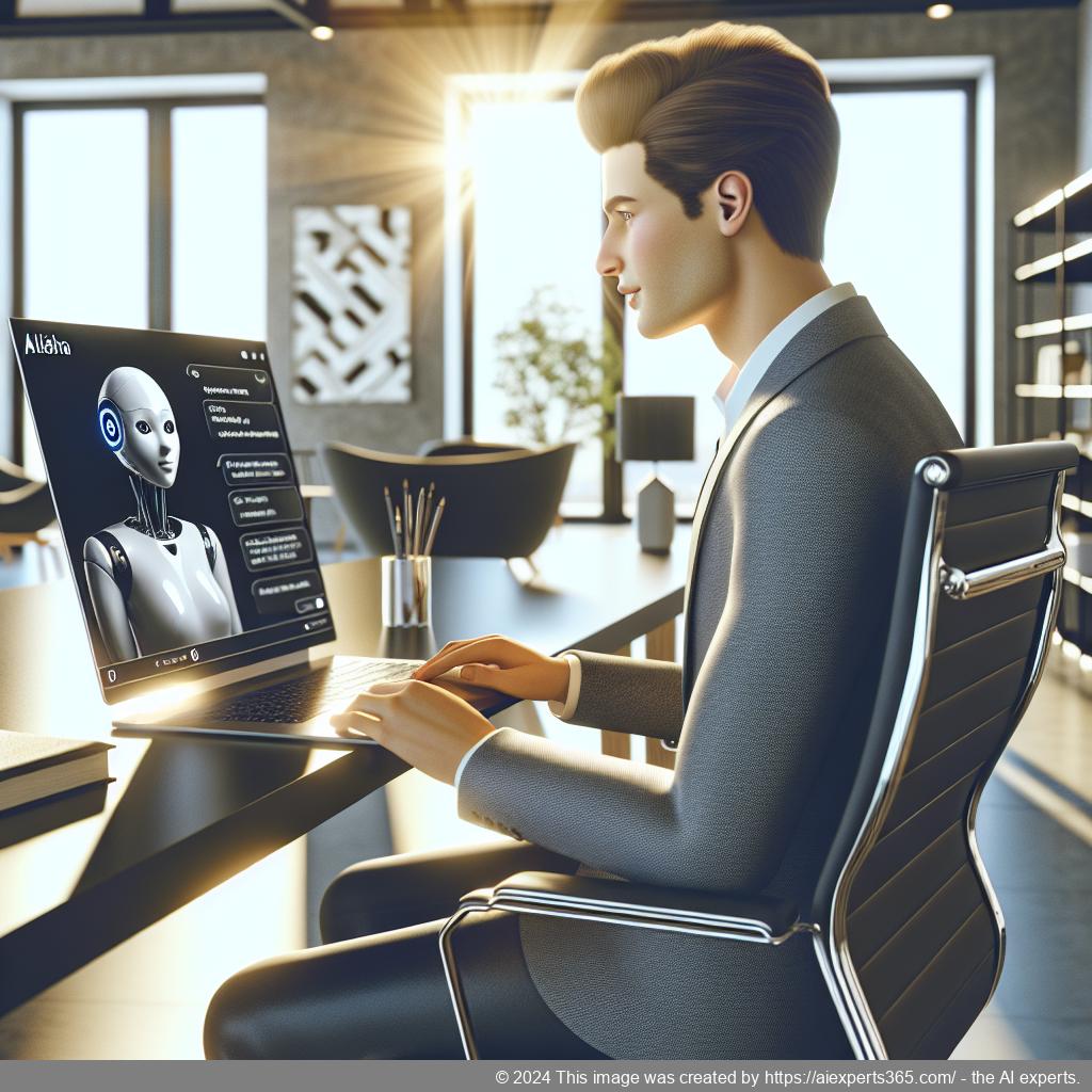 Ailisha AI Chatbot interface displayed on a laptop screen showcasing personalized customer interaction features.