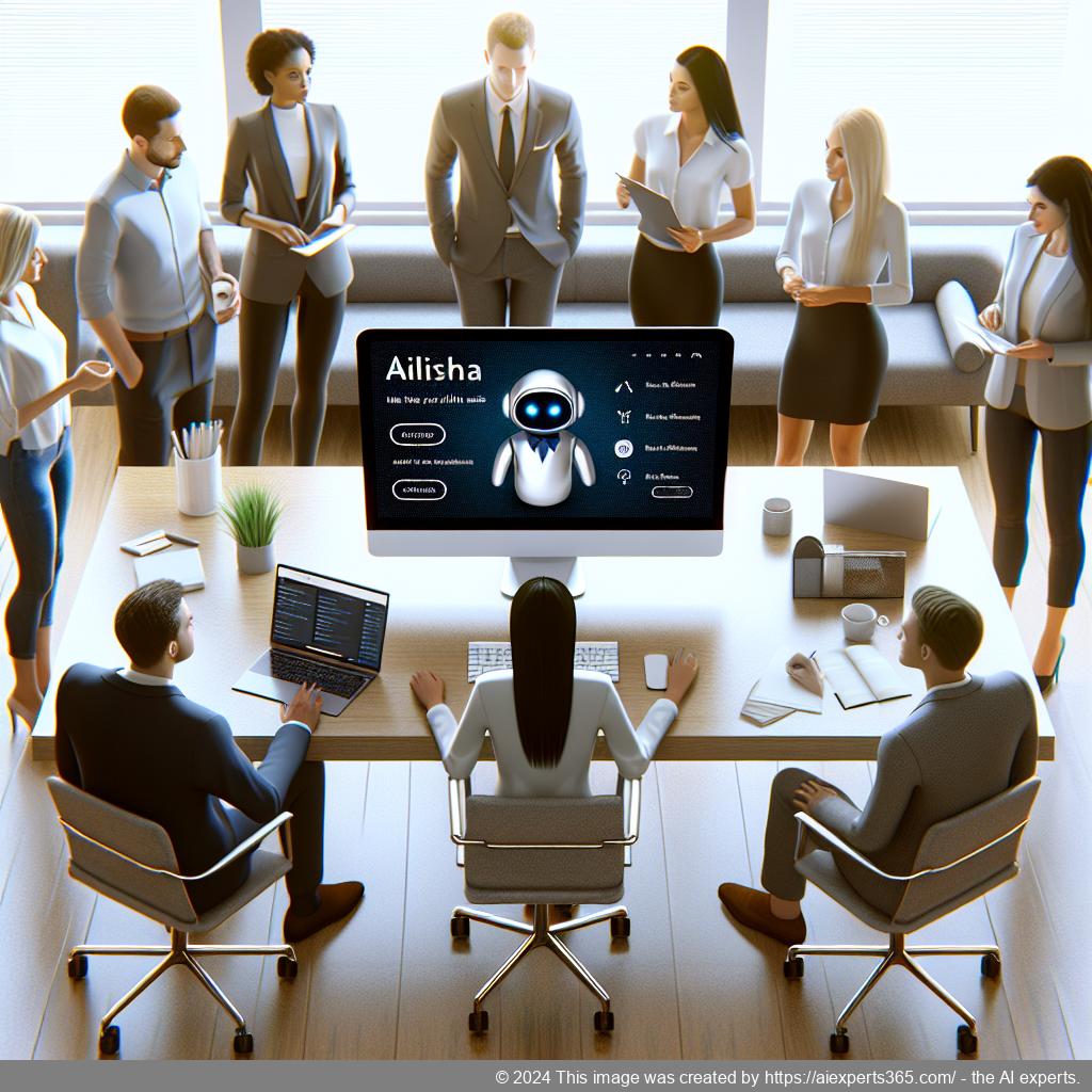 A screenshot showcasing Ailisha's AI Chatbot interface integrated into a WordPress website.