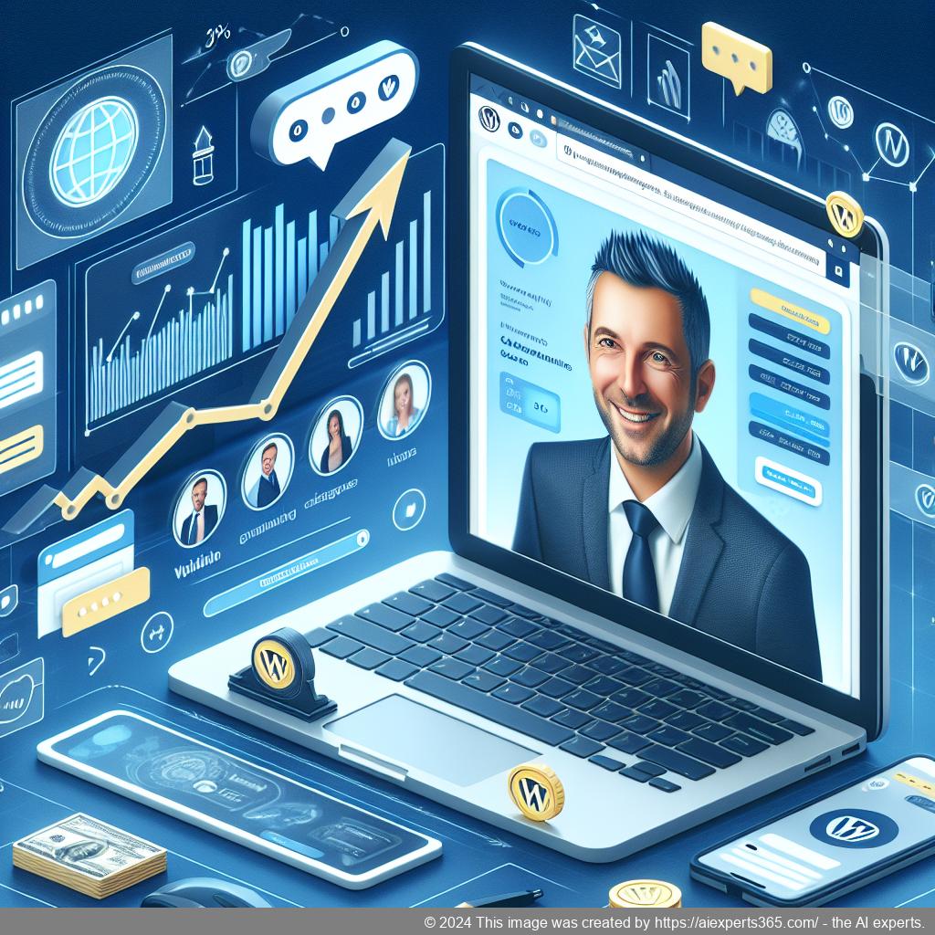 A visually engaging representation of enhanced customer engagement through a WordPress chat plugin on an e-commerce website.