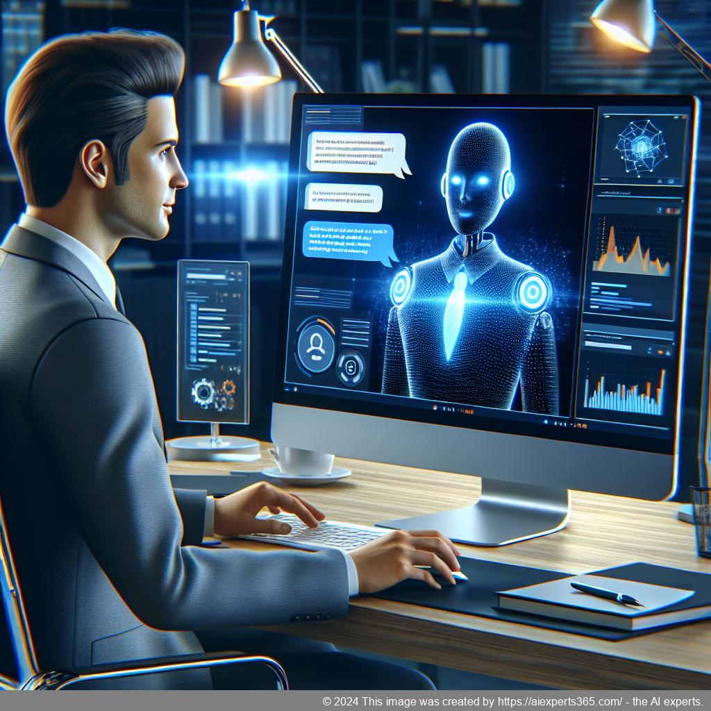 A visual representation of a modern website featuring an interactive AI chatbot interface designed for enhancing user experience.