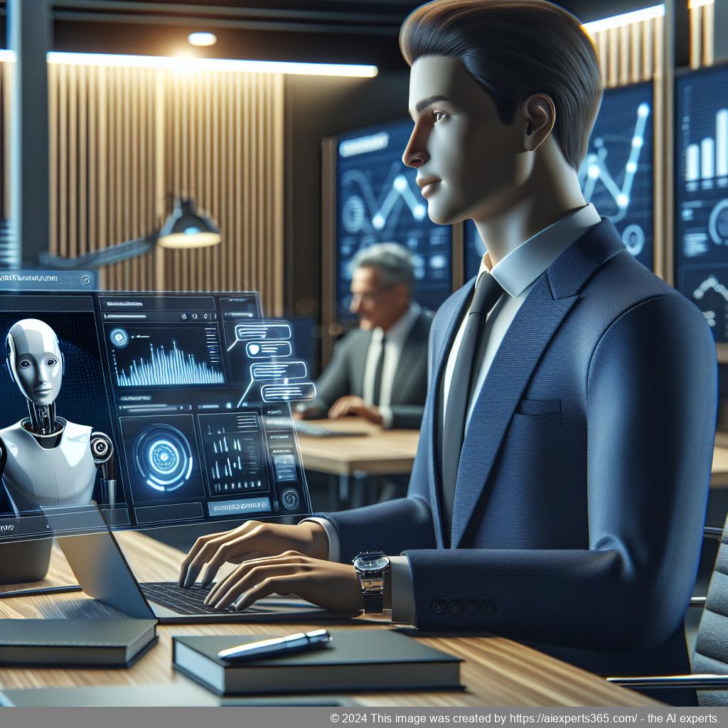 A visual representation of a user interacting with a responsive AI-driven chatbot on a website interface.