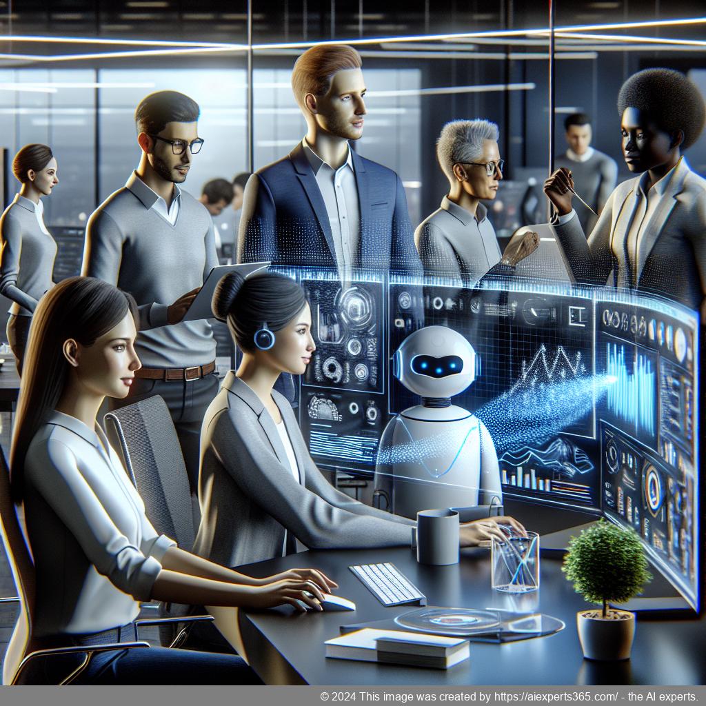 A visually engaging representation of Ailisha's AI Chatbot showcasing its features like customization options and analytics.