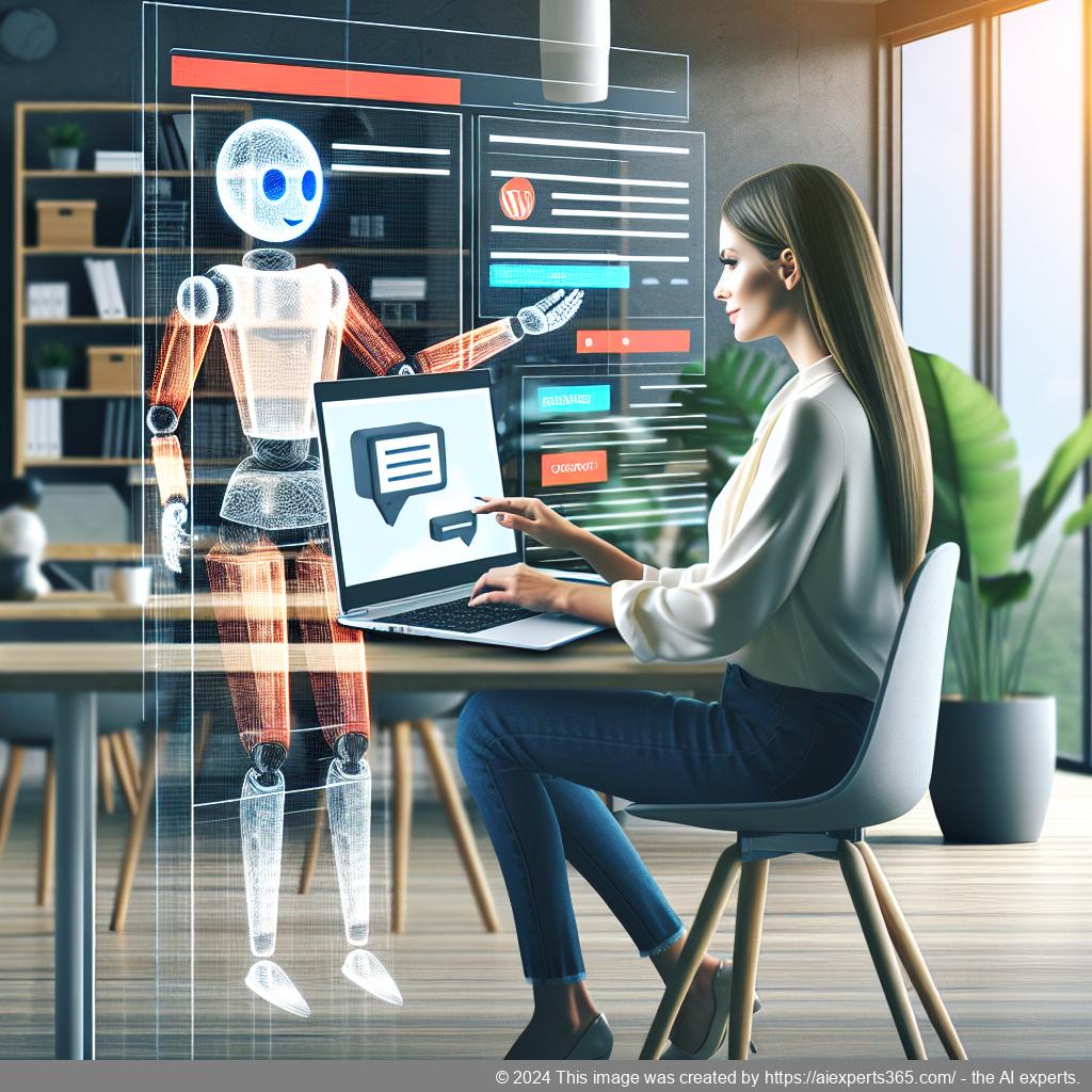 A screenshot showcasing Ailisha's AI Chatbot integrated into a WordPress website, demonstrating enhanced user interaction.