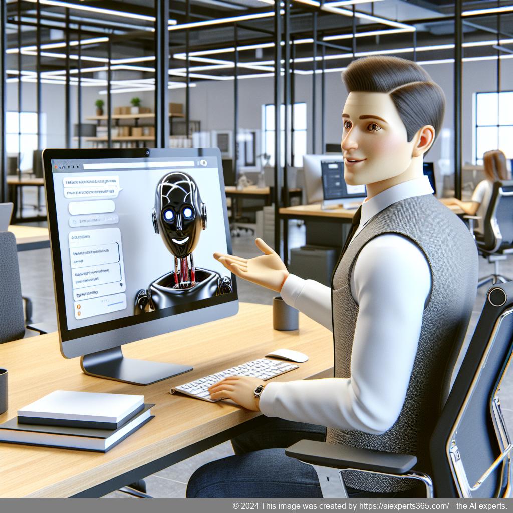 A professional-looking interface showcasing a WordPress website with an AI-driven chatbot assisting customers.