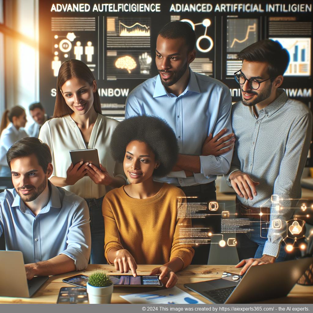 A visual representation of a multi-department chatbot enhancing organizational efficiency through seamless communication.