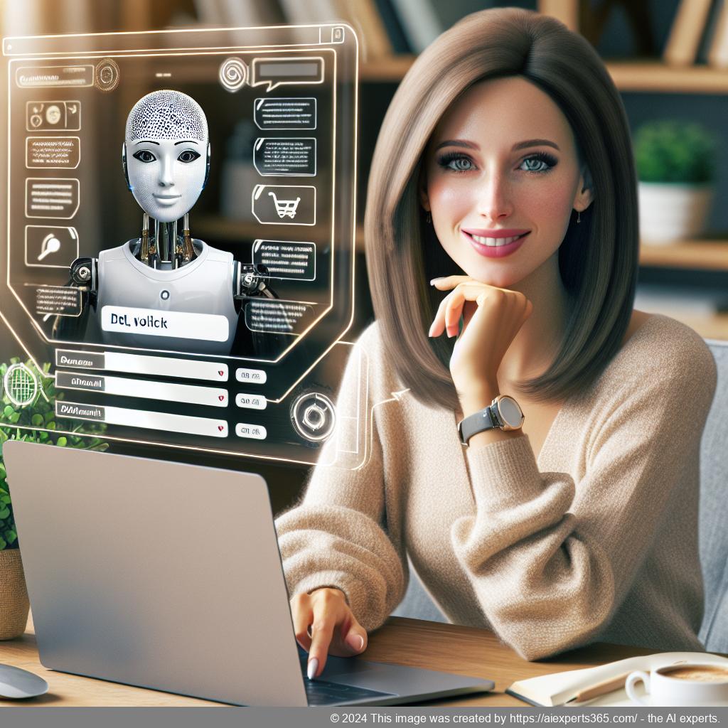 A visual representation of a modern e-commerce website featuring a WordPress ChatGPT chatbot interface assisting customers with inquiries.