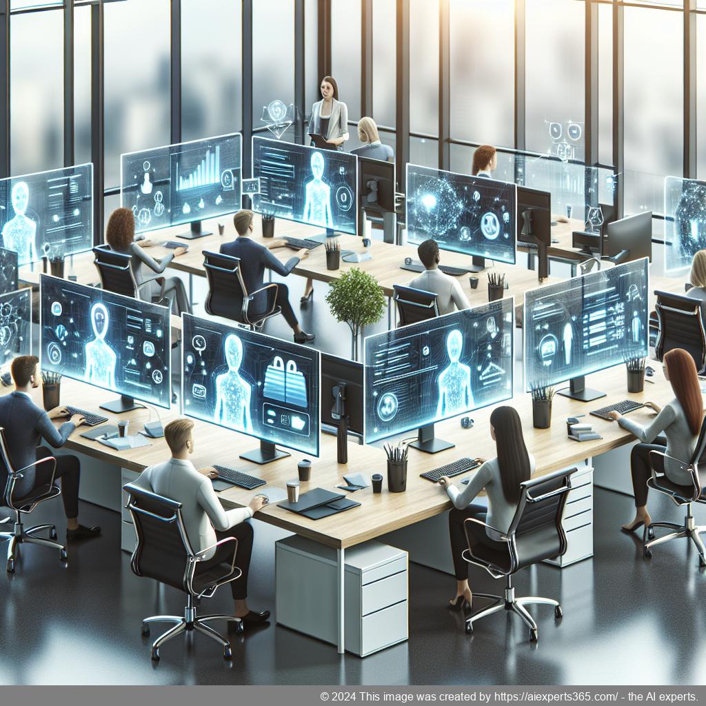 A visual representation of a multi-department chatbot enhancing customer engagement through seamless integration across various business functions.