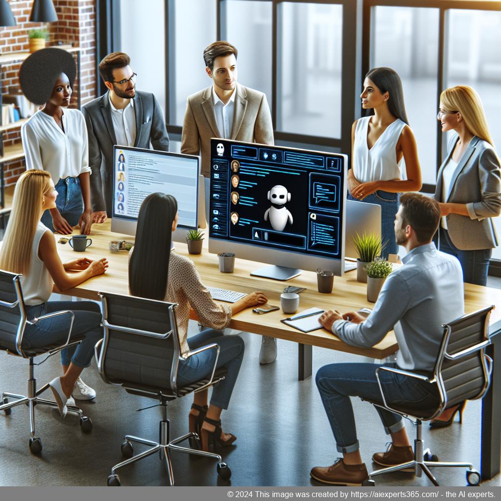 A visual representation of a modern website featuring an interactive chat interface powered by the best WordPress AI chatbot.