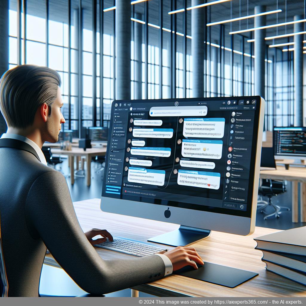 A visual representation of the WordPress ChatGPT Chatbot Plugin showcasing its interface on a computer screen.