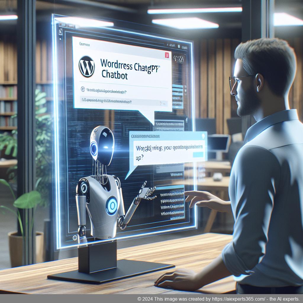 A WordPress ChatGPT chatbot interface showcasing engaging conversation with users on a website.