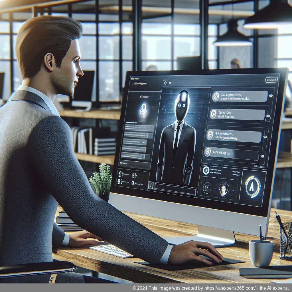 A professional setting showcasing a WordPress ChatGPT chatbot interface enhancing user experience.