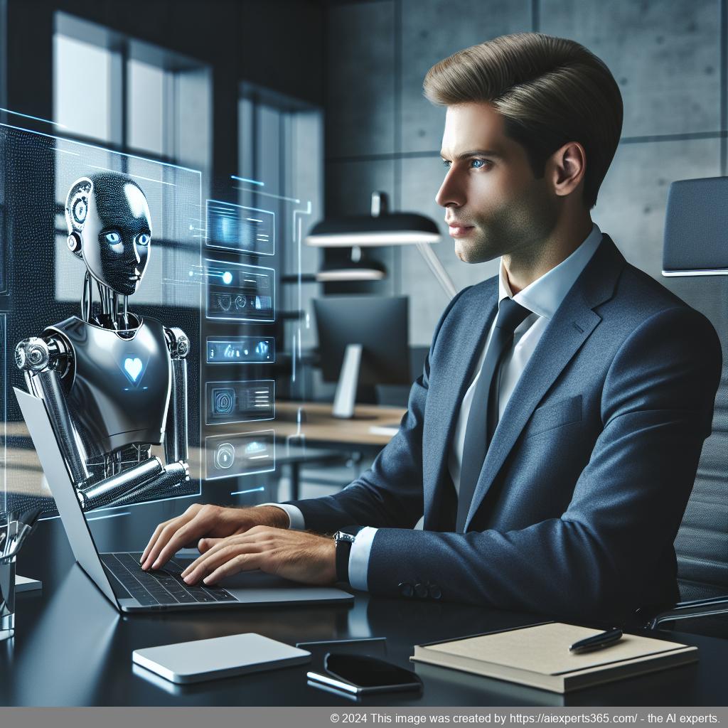 A professional-looking interface showcasing Ailisha's AI Chatbot on a laptop screen, symbolizing enhanced customer engagement on a WordPress website.
