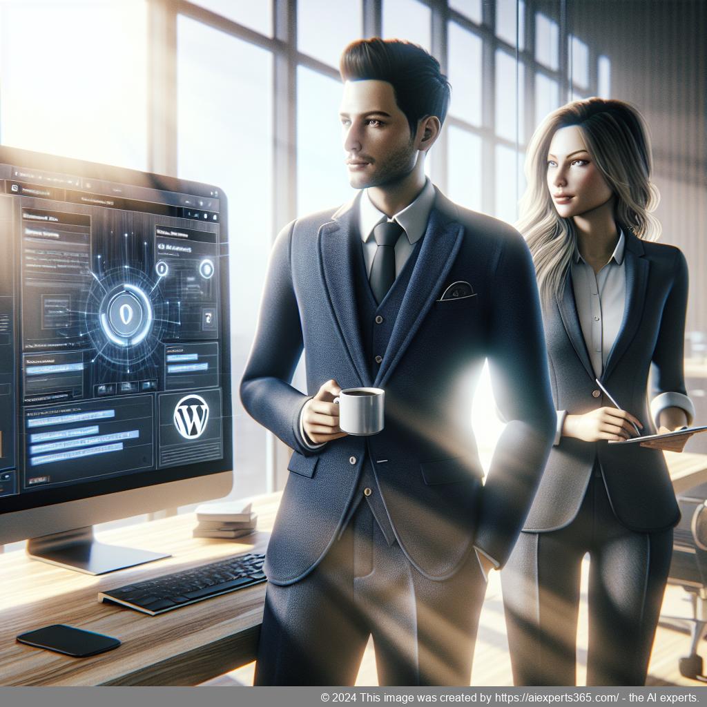 A professional-looking WordPress chatbot interface providing real-time assistance on a website.