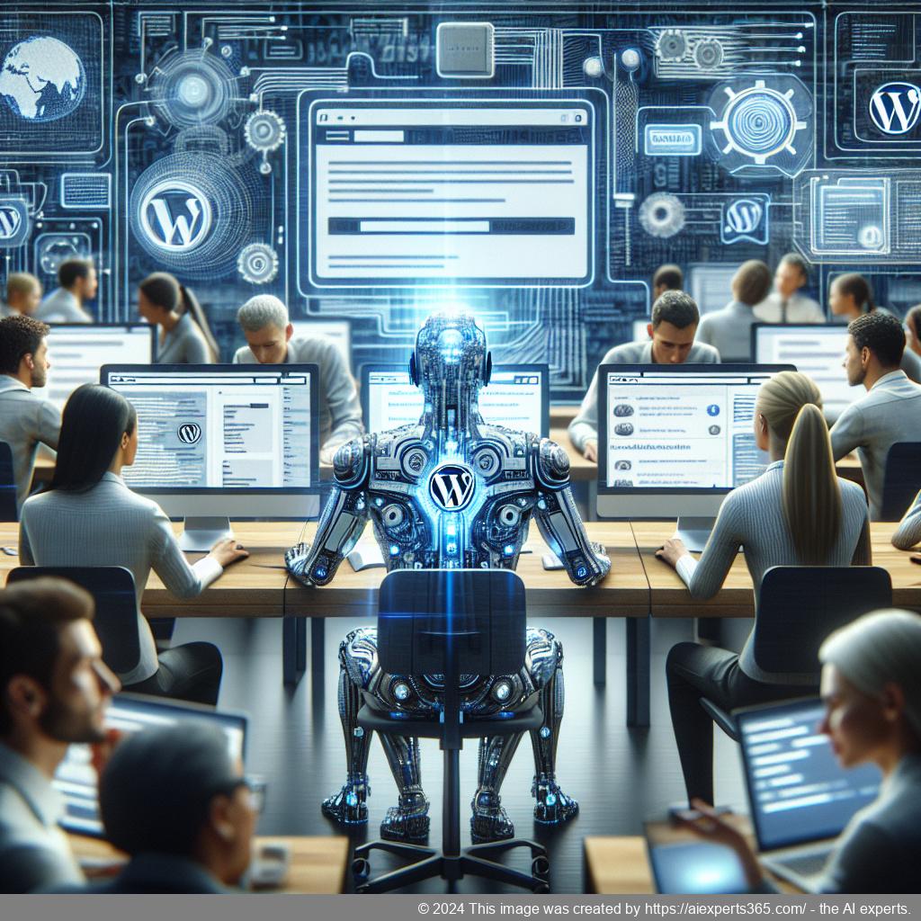 A visual representation of a WordPress site featuring an interactive ChatGPT chatbot interface designed for enhanced user engagement.