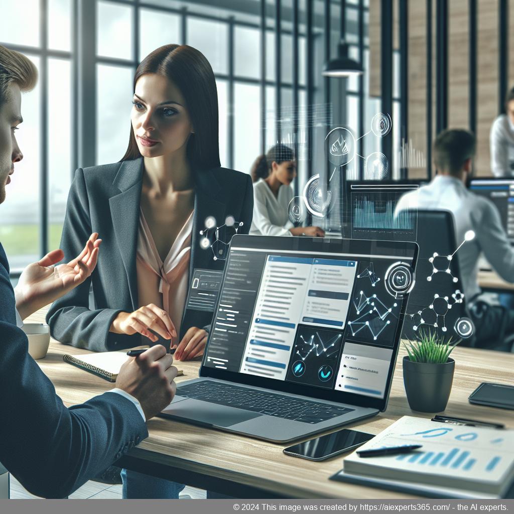 A visual representation of the WordPress ChatGPT Chatbot Plugin showcasing its interface on a laptop screen with engaged users interacting via chat.