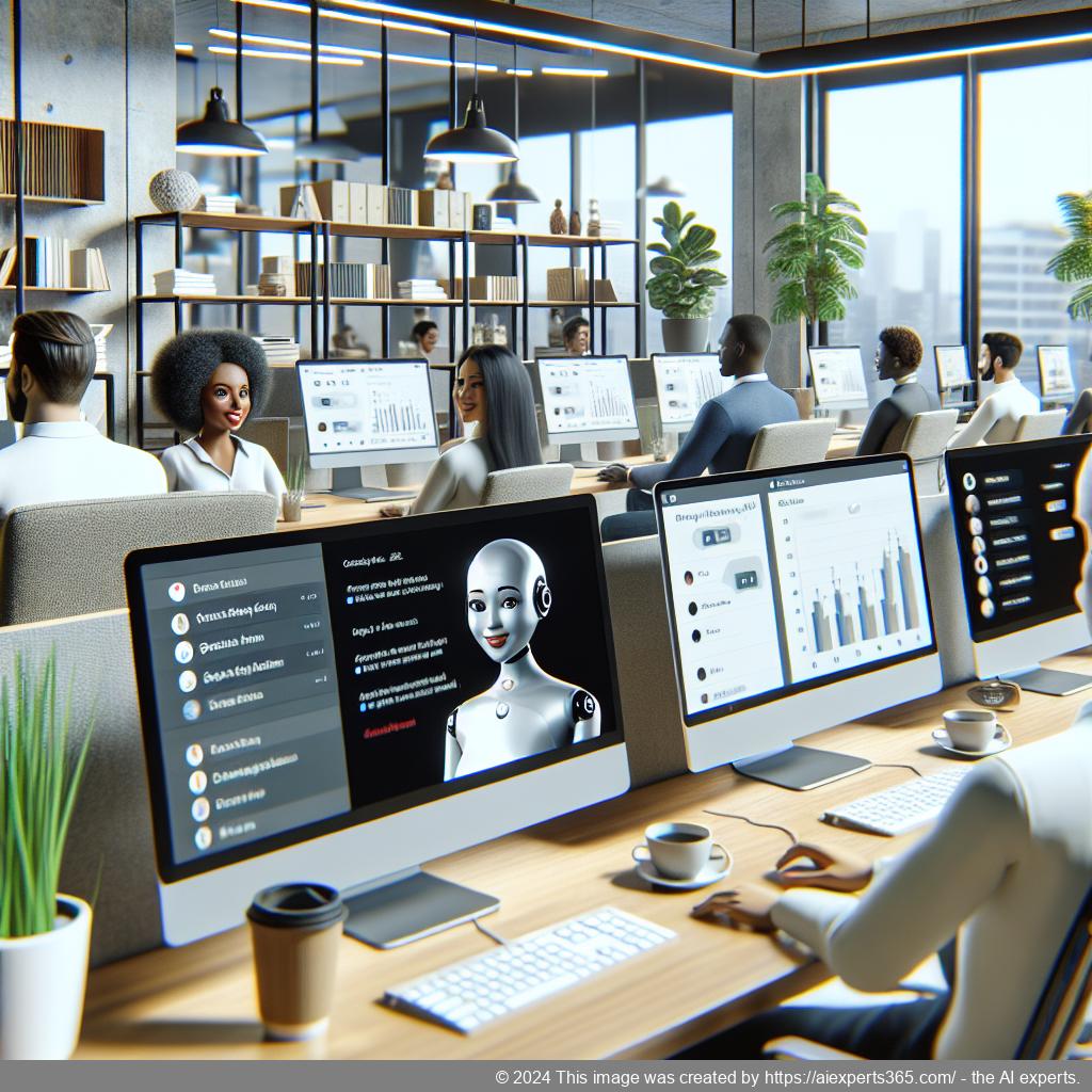 A visual representation of enhanced customer engagement using the WordPress ChatGPT Chatbot Plugin featuring a friendly chatbot interface assisting users.