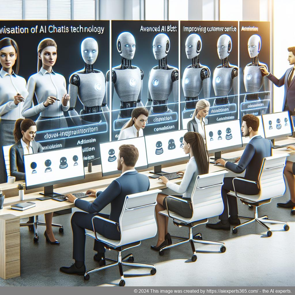 A visual representation of an advanced multi-department chatbot solution enhancing customer engagement through AI technology.