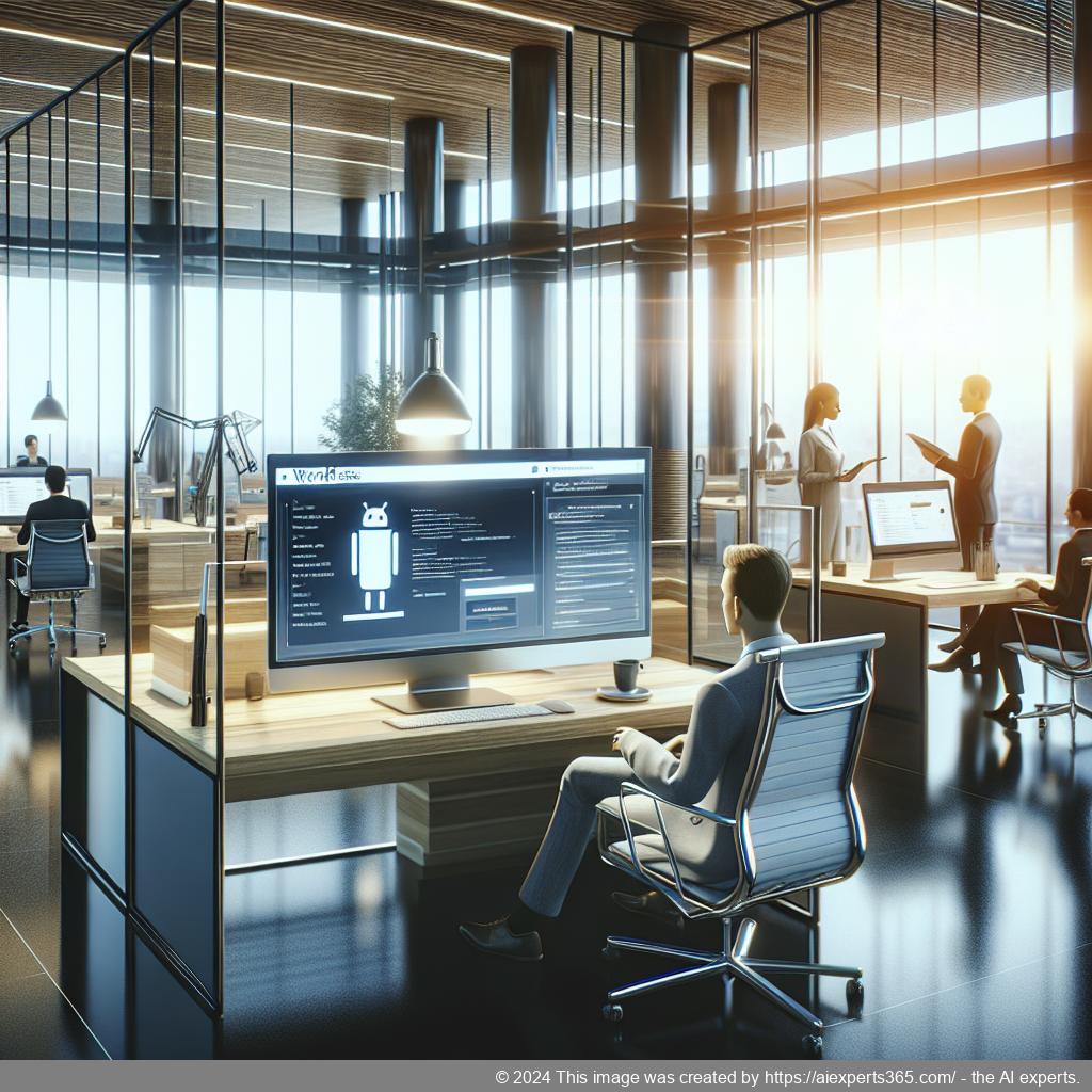 A professional setting showcasing a WordPress ChatGPT chatbot assisting customers online, highlighting enhanced user engagement.