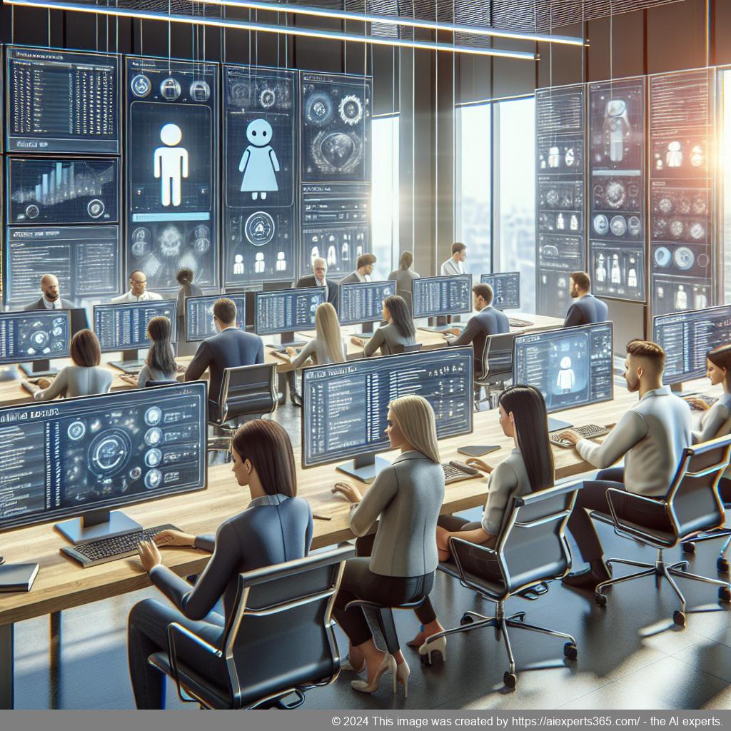 A visual representation of a multi-department chatbot enhancing business efficiency through streamlined communication and customer engagement.