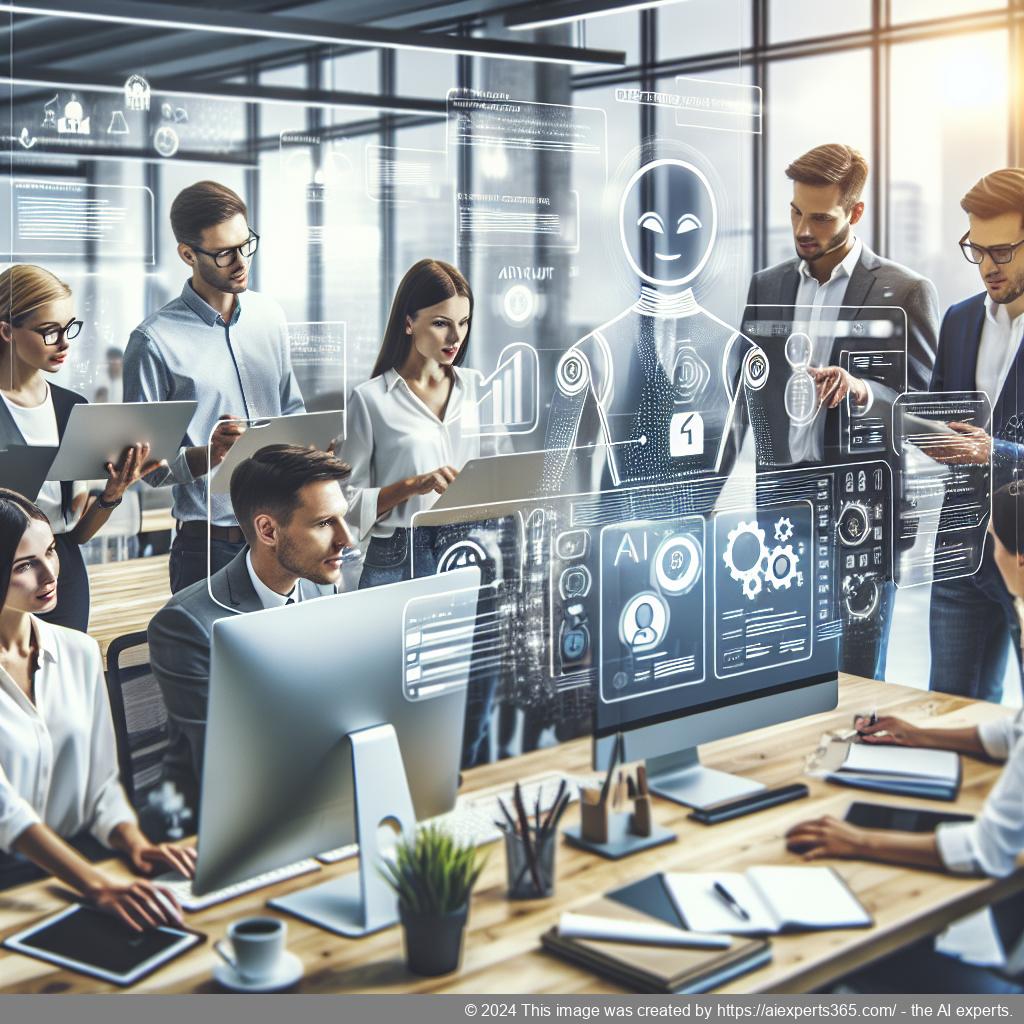 A visual representation of a professional team utilizing a WordPress chat plugin on their website to enhance customer engagement through an AI chatbot.