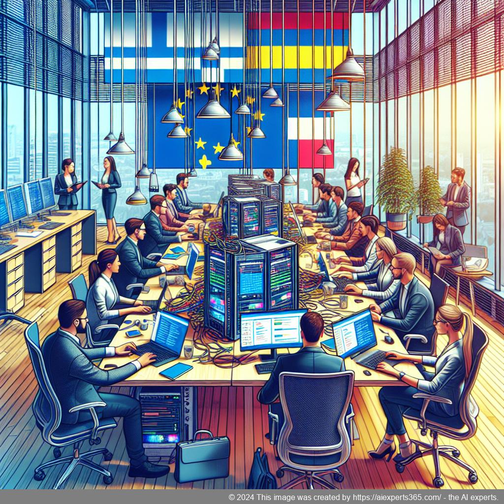 An illustration showing diverse professionals using a WordPress chat plugin on various devices to enhance customer support.