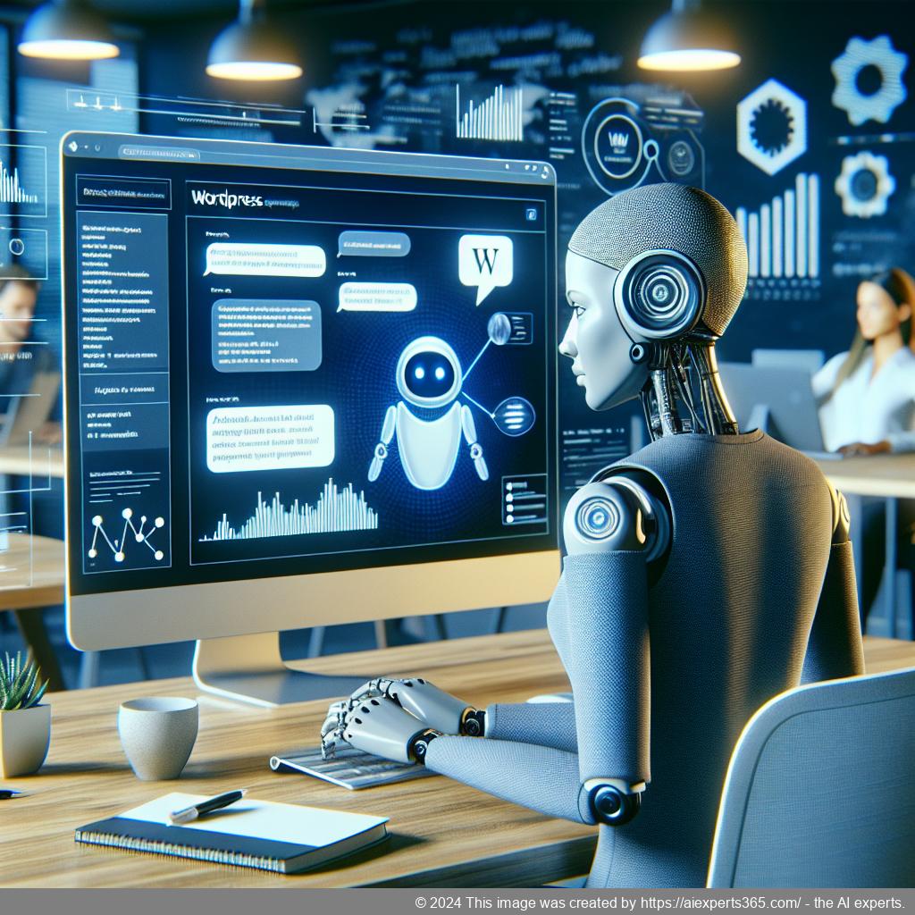 A screenshot showcasing Ailisha's AI Chatbot interface integrated into a WordPress website, highlighting customization options and chat functionalities.